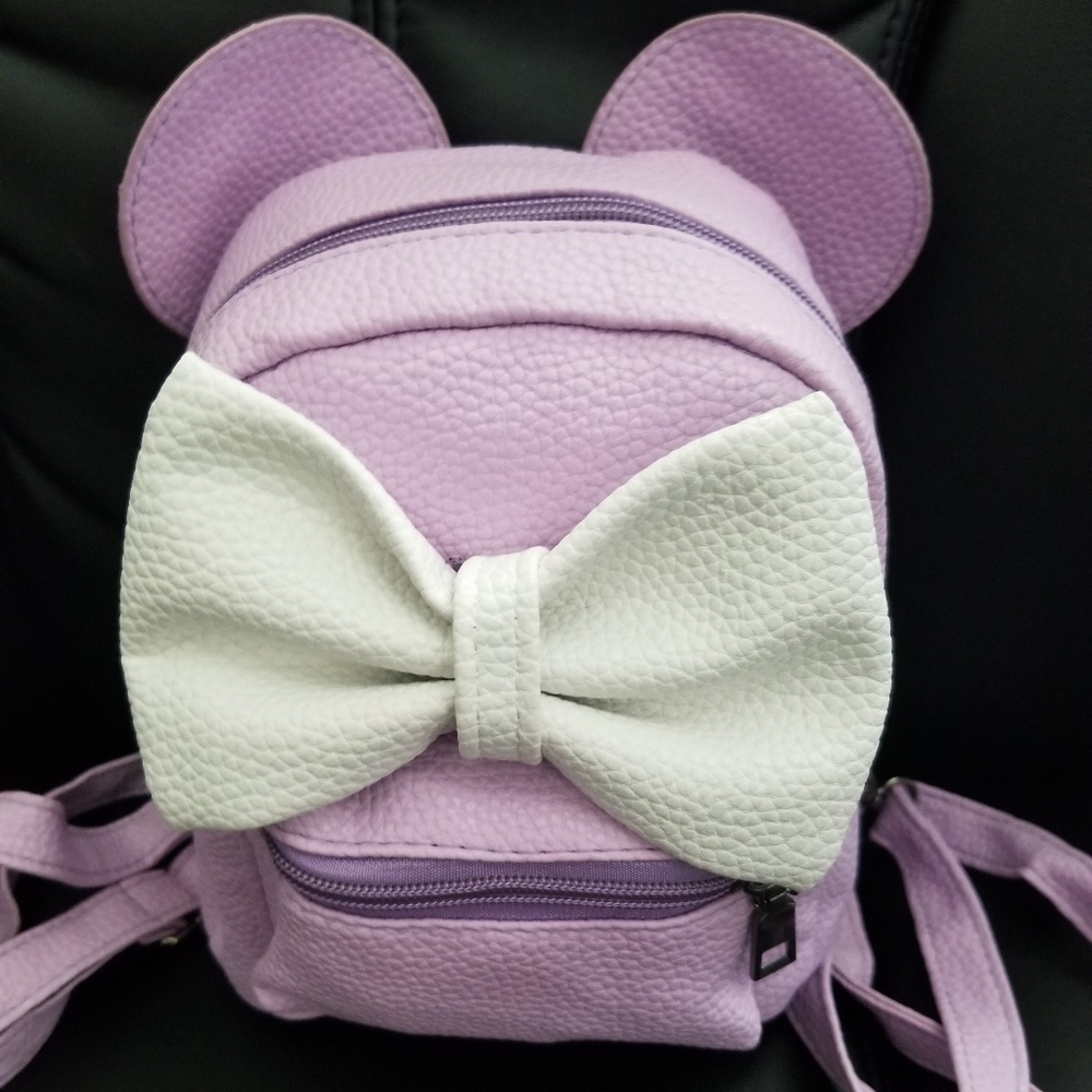 Purple & white Minnie Mouse Backpack - Picture 2 of 7